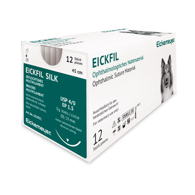 EickFil Silk USP 4/0, EP 1,5 3/8 cirkel, DS 19 mm omvendt skærende